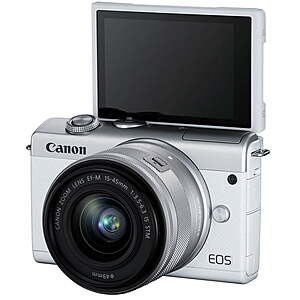 Canon EOS M200 24.1MP Mirrorless Camera w/ EF-M 15-45mm f/3.5-6.3 Lens (White) $299 + Free Shipping