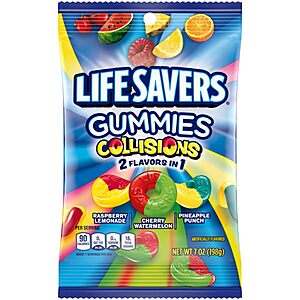 7-Oz Gummi Savers Lifesavers Gummies Collisions $1.40 w/ S&S + Free Shipping w/ Prime or on orders over $35