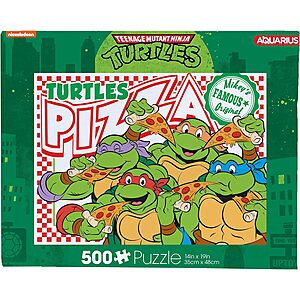 500-Piece Aquarius Teenage Mutant Ninja Turtles Pizza Jigsaw Puzzle $6.27 + Free Shipping w/ Prime or on $35+
