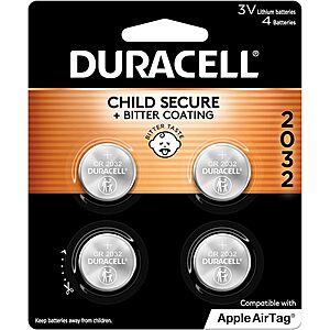 [S&S] $3.99: 4-Count Duracell CR2032 Lithium Battery