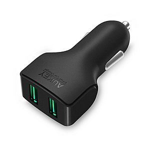 Aukey Car Charger with USB-C & Dual AiPower Ports  $7.40