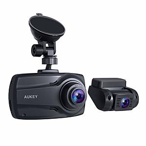 AUKEY 1080p Dual Dash Cams w/ 2.7" Screen & Night Vision (DR03) $125.80 & More + Free S/H