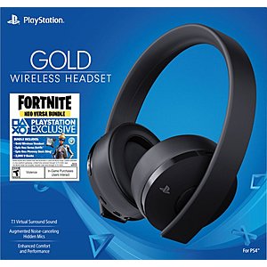 PlayStation Gold Wireless Gaming Headset: Fortnite Bundle (Black) $68 + Free Shipping