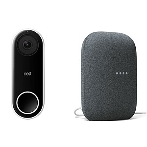 Google Nest Hello WiFi Doorbell + Nest Audio Smart Speaker $199 + free s/h
