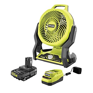 Ryobi ONE+ 18V Cordless Hybrid 7-1/2" Fan Kit w/ 2.0 Ah Battery and Charger $59 + Free Shipping