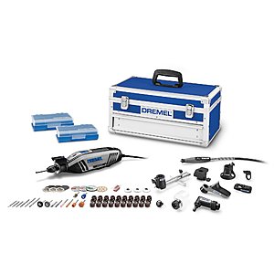Dremel 4300-9/64 Rotary Tool Kit with Flex Shaft- 9 Attachments & 64 Accessories at Amazon $156.02