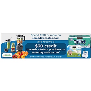 Costco Same Day - $30 credit on $150 spend | AirPods Pro - $201 + $30 credit