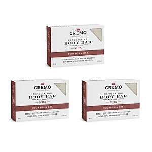 3-Pack 6oz Cremo Bourbon & Oak Exfoliating Body Bars $8.80 & More w/ Subscribe & Save