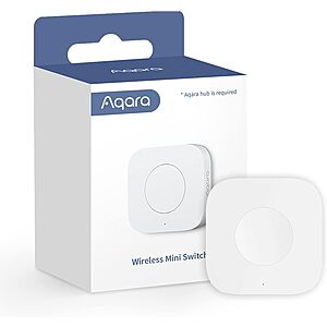 Aqara Wireless Mini Switch, Requires AQARA HUB, Zigbee Connection, Versatile 3-Way Control Button for Smart Home Devices, Compatible with Apple HomeKit, Works with IFTTT - $12.59