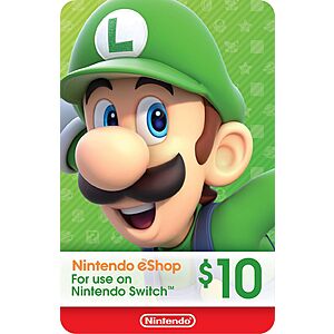 $8.98: $10 Nintendo eShop Gift Card [Digital Code]