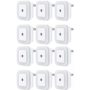 6-Pack Uigos LED Plug-In Dusk-to-Dawn Night Light $6, 12-Pack $9.60 & More + Free Shipping w/ Prime or $35+