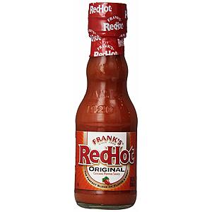 Frank's RedHot Original Cayenne Pepper Hot Sauce (American Hot Sauce, Gluten Free), 5 fl oz $0.63 with coupon and S&S @amazon