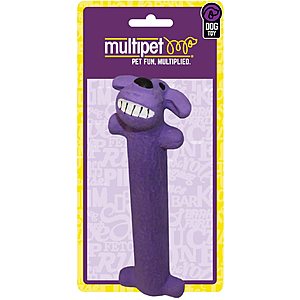 Multipet Original 6" Loofa Dog Latex Ruff Dog Toy (Assorted Colors) $1.04 AC + Free Prime Shipping
