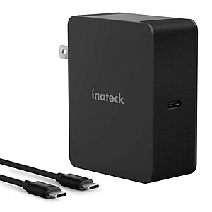 4 Ports 72W Inateck PD Charger w/ 6 ft cable - $9.40 & black 45w PD wall charger w/ 6 ft cable- $5