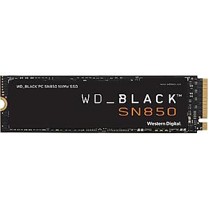 WD Black SN850 M.2 NVMe PCIe Gen 4 SSD: 2TB $270, 1TB $145 (or lower) + Free S/H at WesternDigital.com
