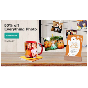 50% off 'Everything Photo' at Walgreens - No Exclusions $1.99