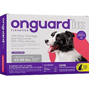 Chewy.com 50% Off First Purchase of Onguard Cat and Dog Flea and Tick Treatment $28