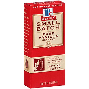 2 oz McCormick Small Batch Pure Vanilla Extract (Made with Madagascar Bourbon Vanilla Beans) w/S&S $4.31