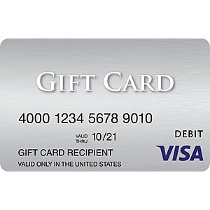 GiftCardMall.com has $100 Visa Gift Card for $100 - $10 = $90. Offer valid from 08/20/2020 to 08/26/2020.
