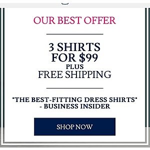 Charles Tyrwhitt Shirts 3 for $99  - Free Ship