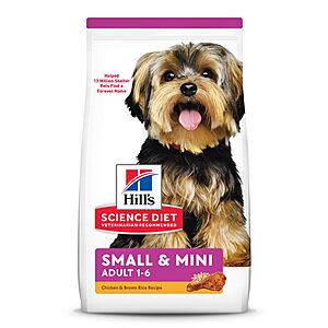 Hill's Science Diet Dog Food Wet/Dry $15 off $80 + 30% s&s at Amazon