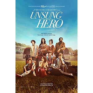 2 Movie Tickets for Unsung Hero (2024) Free (4/24 - 4/28 showings only)