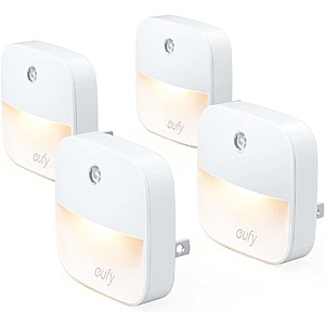 Eufy by Anker Lumi Plug-in Night Light, Warm White LED, Light 4-Pack $10.99