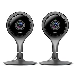 2-Pack Nest Cam Indoor Security Camera 1080p HD with Night Vision Black for $289.95 + Free Shipping