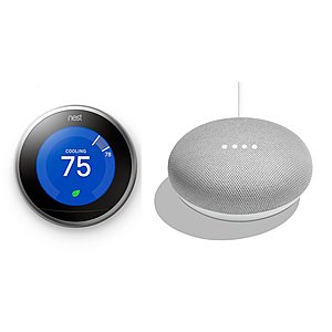 Nest 3rd Gen Thermostat & Google Home Speaker for $195, Nest Cam Indoor 1080p HD 3-Pack Home Security Camera for $320, Nest X Yale Smart Lock for $214.99 + FS