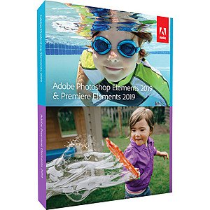 Adobe Photoshop Elements 2019 & Premiere Elements 2019 (DVD/Download Code, Mac and Windows)$99.99