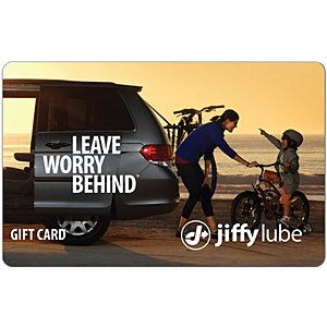 $50 Jiffy Lube Gift Card for $37.50 (Email Delivery)