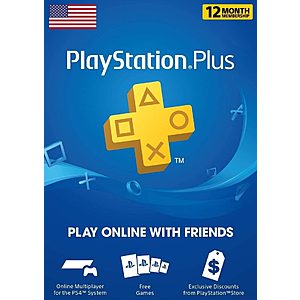 12-Month Playstation Plus Membership for $28.95 AC