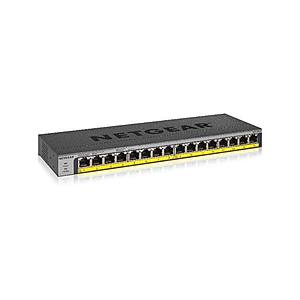 NETGEAR 16-Port Gigabit Ethernet Unmanaged PoE Switch | $109.99 AC & More + Free Shipping