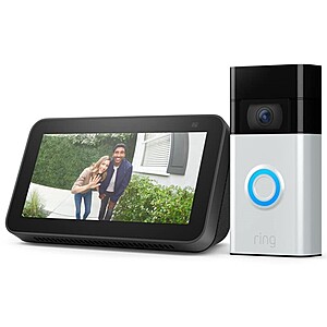 Ring Video Doorbell bundle with Echo Show 5 - Amazon Prime + Ring Protect Members + 10% back on Amazon Prime card $69.99