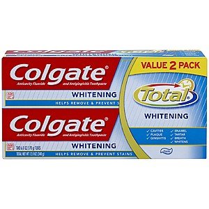 2*Colgate Total Whitening Toothpaste 6oz, Twin Pack +$5 Target Gift Card $9.98