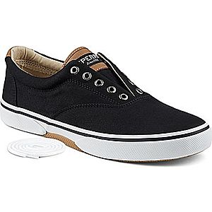 Men's Sperry Halyard CVO Laceless Sneakers - Black Saturated (various sizes) $15.75 Free Ship