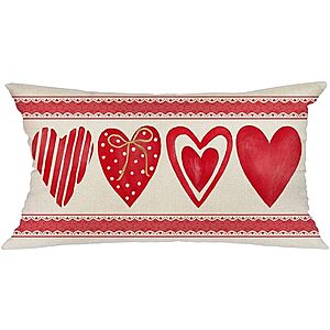 Valentines Day Pillow Cover 12x20 inch $4.49