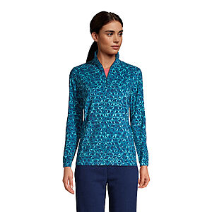 Lands' End Women's Fleece Quarter Zip Pullover Print (various colors) $16.80 + Free Shipping