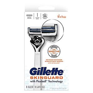 Gillette SkinGuard Men's Razor Flexball Handle w/ 1 Blade Refill $5 + Free Store Pickup at Walgreens on Orders $10+ or F/S on Orders $35+