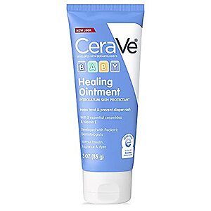 2-Count 3-Oz CeraVe Diaper Rash Cream for Extra Dry, Cracked Skin w/ Ceramides & Vitamin E $12.63 ($6.32 each) w/ Subscribe & Save + F/S w/ Prime or on Orders $25+