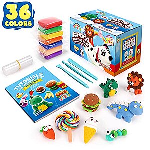 36 Colors Sago Brothers Air Dry Clay Kit w/ Tools & Tutorial $13.50 + F/S w/ Prime or on Orders $25+
