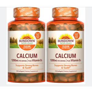 170-Count Sundown 1200mg Calcium w/ 25mcg Vitamin D3 Softgels 2 for $7.73 ($3.87 each) w/ S&S + F/S w/ Prime or on Orders $25+