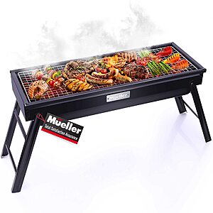 23" Mueller Go-Anywhere Compact Foldable Charcoal Grill & Smoker (Black) $29.99 + Free Shipping