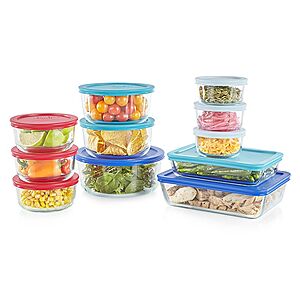 22-Piece Pyrex Glass Food Storage Set $25.49 + Free Shipping