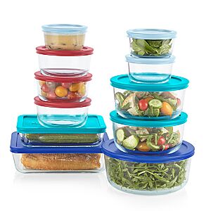 22-Piece Pyrex Glass Food Storage Set $25.49 + Free Shipping
