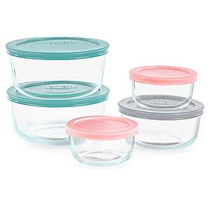 10-Piece Pyrex Simply Store Nesting Glass Food Storage Set (5 Containers + 5 Lids) $11.46 + F/S on Orders $25+