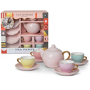 FAO Schwarz Toy Sets: Hand-Glazed Ceramic Tea Party Set $7.99,  Marble Speedway Gravity Race Build Set $16 & More + Free Store Pickup at Target or FS on $35+