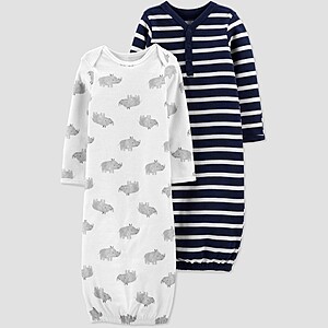 2-Pack Carter's Baby Boys' Striped & Animal Print NightGown $4.99, 2-Pack Baby Girls Floral Print Nightgown $4.24 & More + Free Store Pickup at Target or FS on $35+