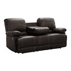 Taniyha 81'' Faux Leather Reclining Sofa + Free White Glove Delivery $630 + Free Shipping