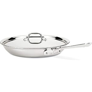 YMMV Amazon All-Clad D3 Stainless Cookware, 12-Inch Fry Pan with Lid $79.99
